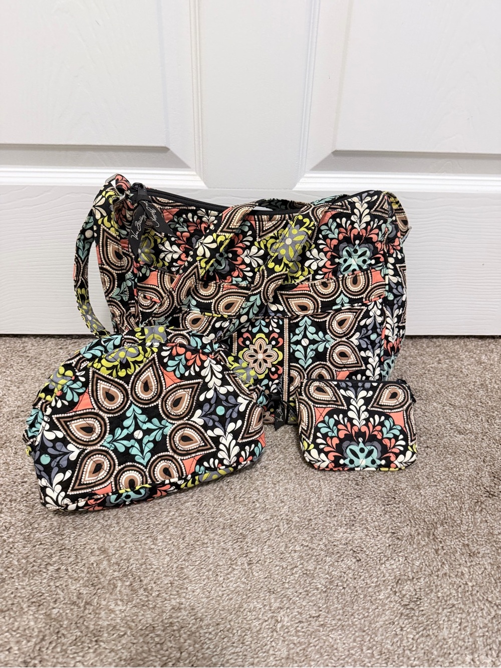 Retired Vera Bradley Lola  Three Piece Handbag, Coin Purse Set 2010’s